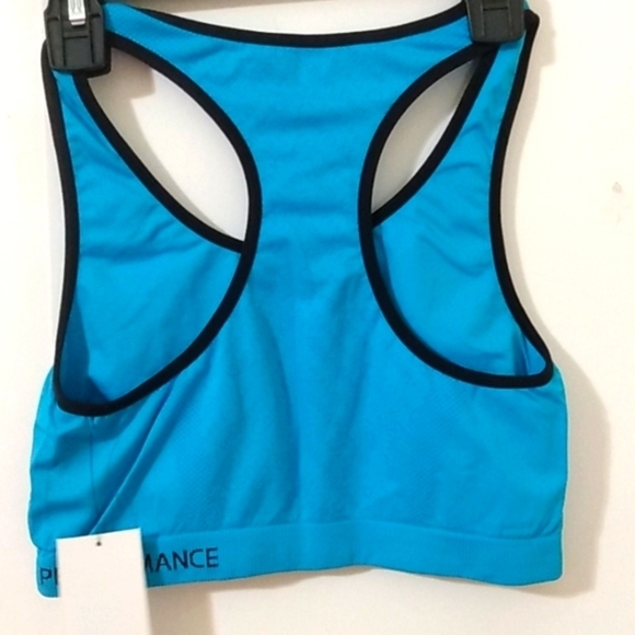 CALVIN KLEIN TURQUOISE  REVERSIBLE RACER-BACK  SPORTS BRA SIZE LARGE NWT - Picture 2 of 5